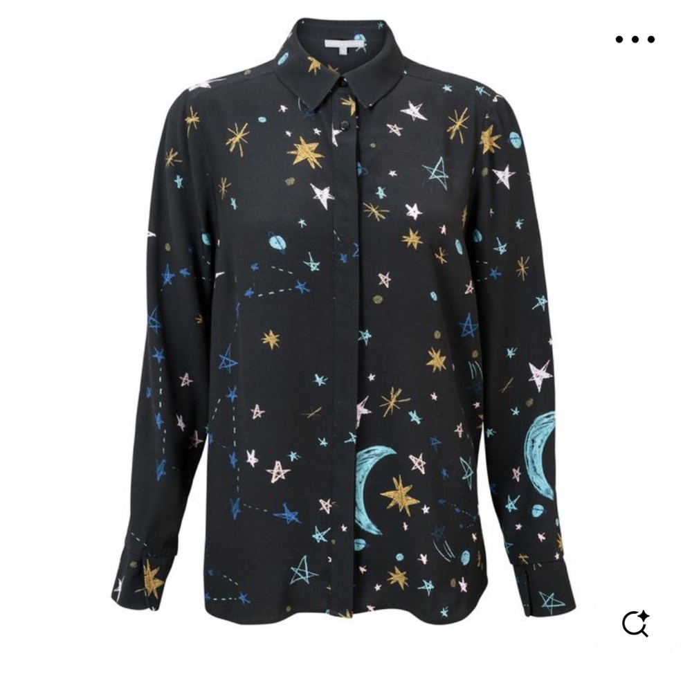 Star Gazer Print Shirt | Oliver Bonas | Women’s blouse Size 12 / Medium-Large